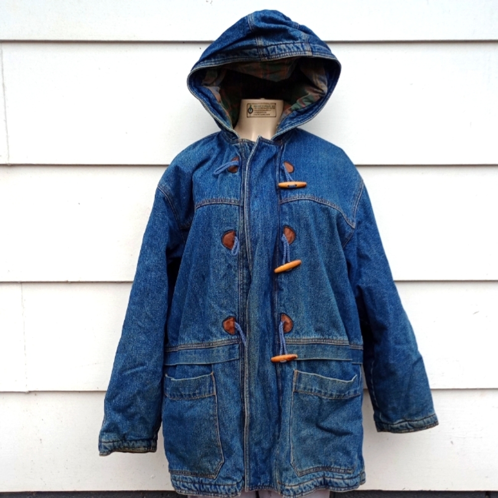 Vintage Men's Jean Hooded Jacket